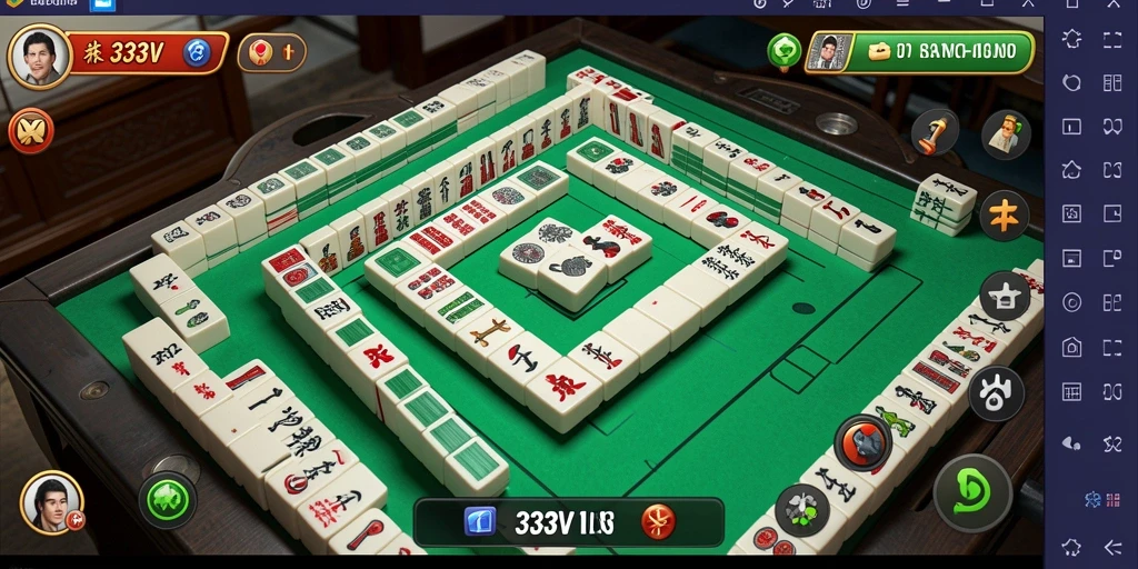 Screenshot dari gameplay Mahjong yang menarik di 333V.