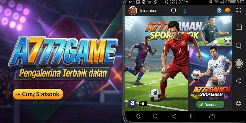 Screenshot A777GAME menunjukkan fitur taruhan olahraga yang menarik.