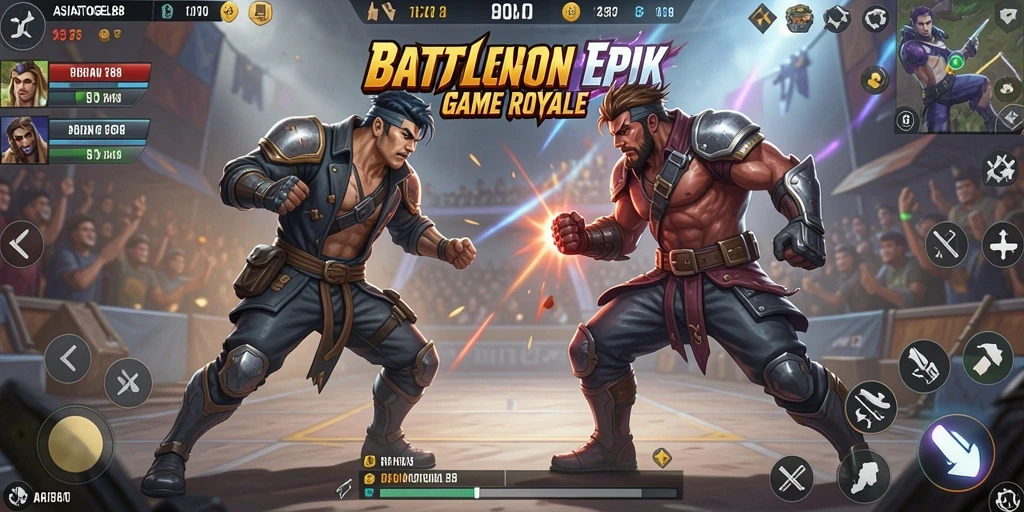 Tampilan gameplay ASIATOGEL88 yang mendebarkan dalam pertarungan Battle Royale.