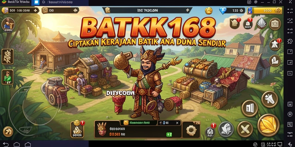 Tangkapan layar gameplay BATIK168 yang menampilkan manajemen bisnis batik.