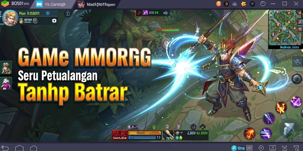 Tampilan gameplay seru dari petualangan di BOS01 dalam dunia MMORPG.