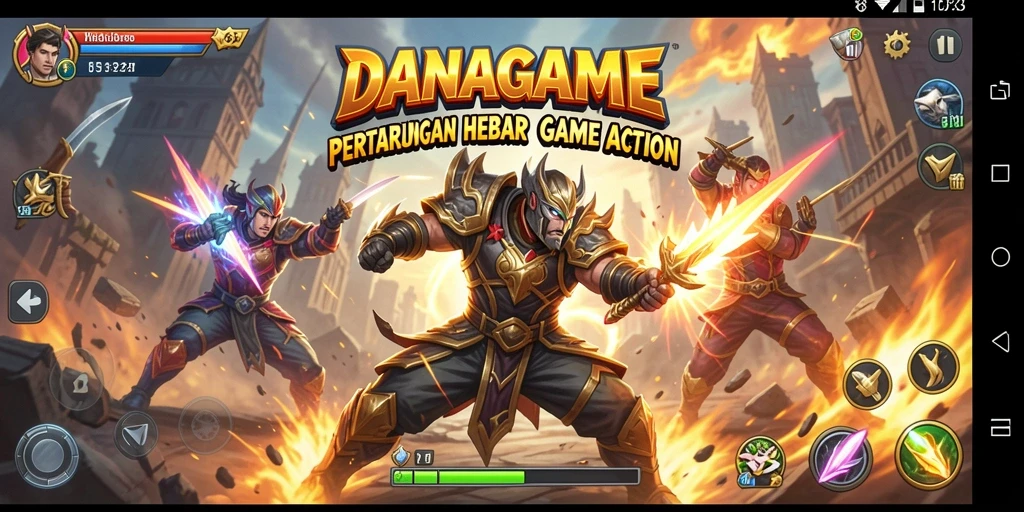 Tangkapan layar menampilkan aksi mendebarkan dalam gameplay DANAGAME.