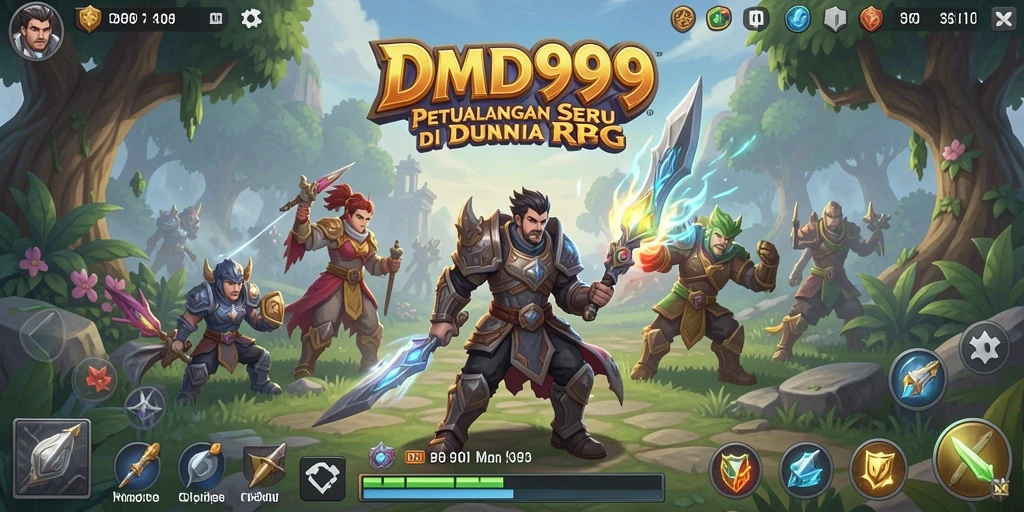 Gameplay DMD999 yang penuh petualangan dan aksi RPG.
