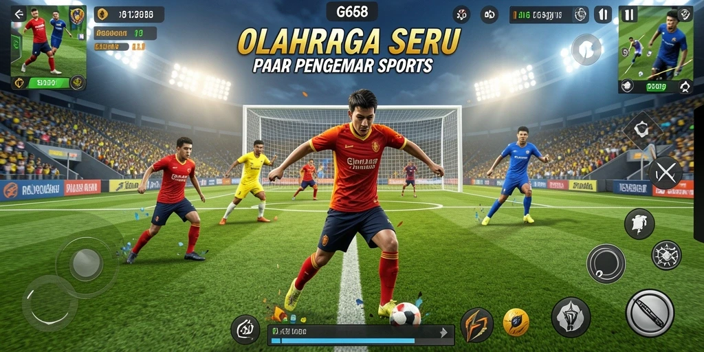 Tampilan menarik dari pertandingan olahraga dalam G668 yang mendebarkan.