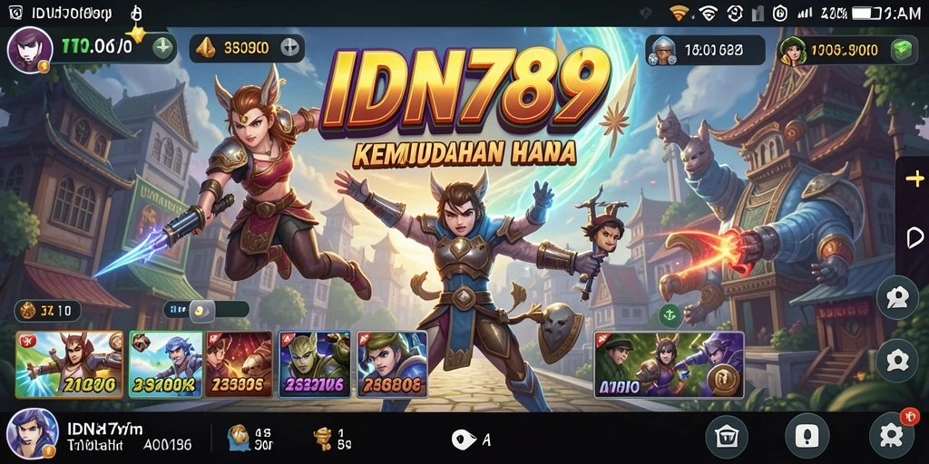 Tampilan antarmuka IDN789 yang bersih dan mudah digunakan.