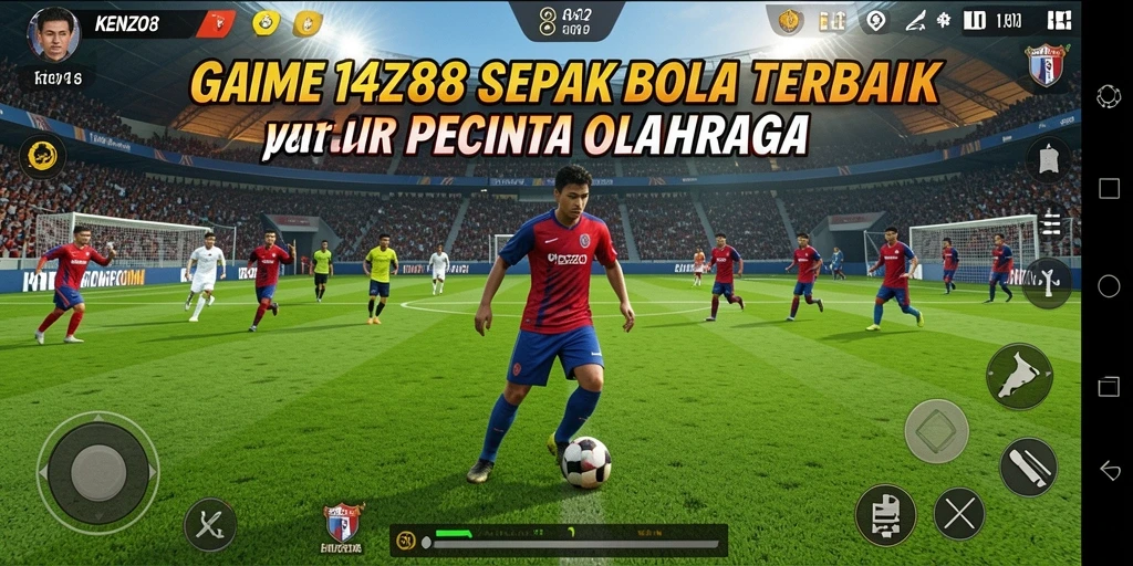 Gameplay KENZO188 yang memukau dan penuh aksi sepak bola.