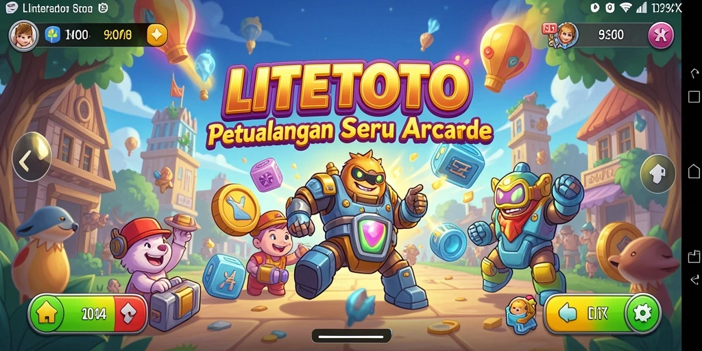 Screenshot LITETOTO menampilkan gameplay yang dinamis dan penuh warna.
