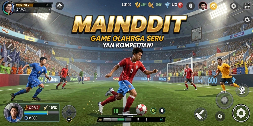 Tampilan gameplay seru dari MAINDUIT dengan berbagai cabang olahraga.