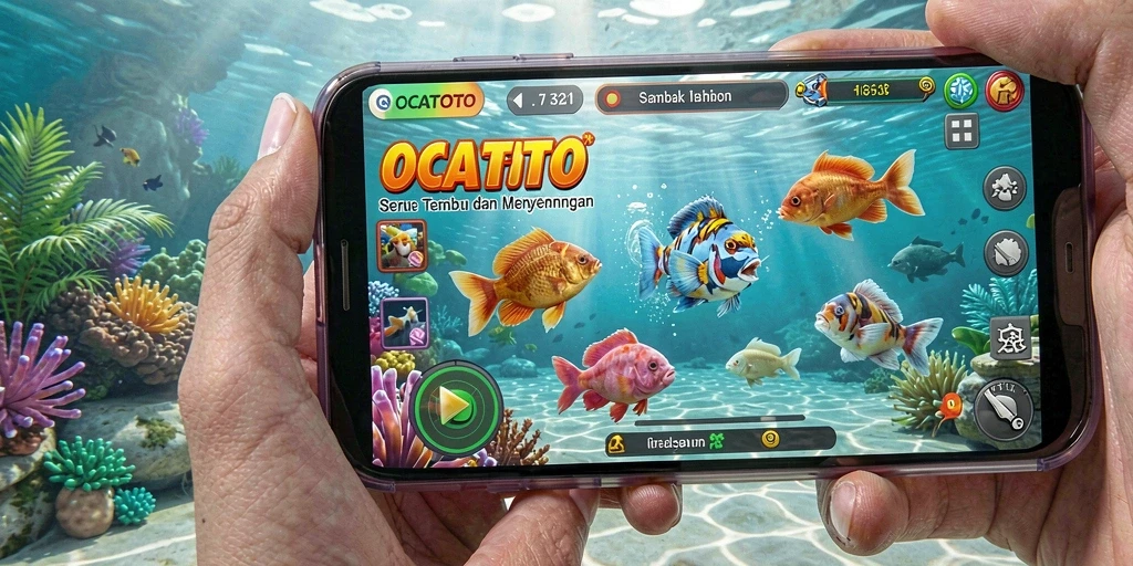 Tampilan gameplay Tembak Ikan yang seru di OCATOTO.