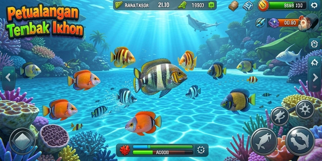 Tampilan menarik dari gameplay RAKYATJP saat menangkap ikan.
