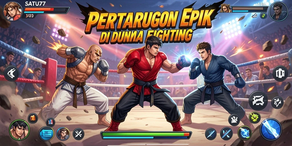 Gameplay seru dengan pertarungan yang mendebarkan di SATU77.