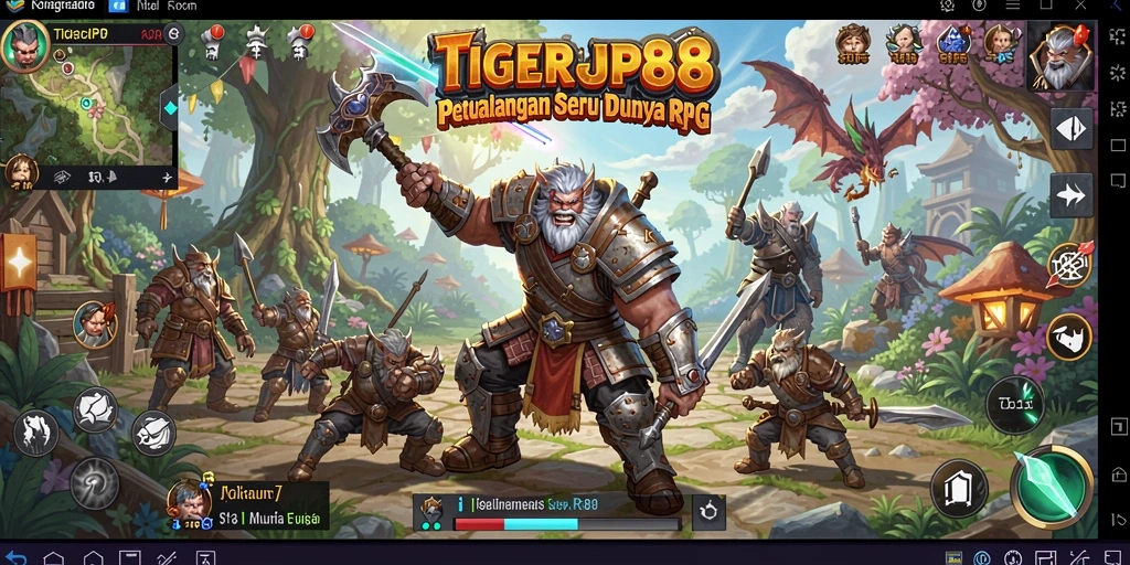 Tampilan gameplay RPG yang menakjubkan dan penuh aksi dari TIGERJP88.