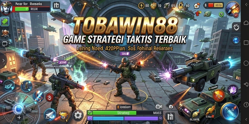 Tampilan menarik TOBAWIN88 yang memperlihatkan aksi strategi dalam permainan.