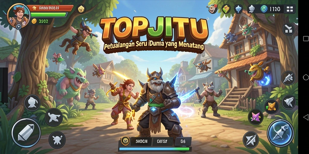 Gameplay TOPJITU yang menegangkan dan penuh petualangan.