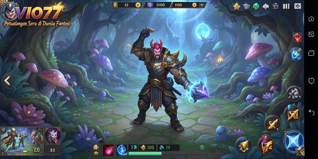 Tampilan gameplay seru di dunia petualangan VIO77.